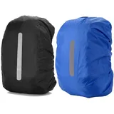Sanfly 2pcs wasserdichte Reflektierende Regenabdeckung Für Rucksack-Rucksack-Rucksack-Camping-regenhaube Für Rucksack M 30l-40l