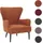 Mendler Lounge-Sessel HWC-K37 Bouclé 75 x 80 x 75 cm terrakotta mit Kissen