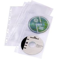 Durable 4fach CD/DVD Ordner-Hülle 4 CDs/DVDs/Blu-rays Polypropylen Transparent 5