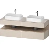 Duravit Waschtischunterschrank 2 Auszüge 160 x 55 x 60 cm Taupe Matt
