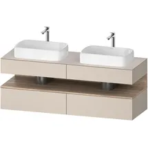Duravit Waschtischunterschrank 2 Auszüge 160 x 55 x 60 cm Taupe Matt