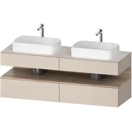 Duravit Waschtischunterschrank 2 Auszüge 160 x 55 x 60 cm Taupe Matt