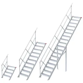 Euroline 510 Treppe 45° 800mm Stufenbreite 6 Stufen