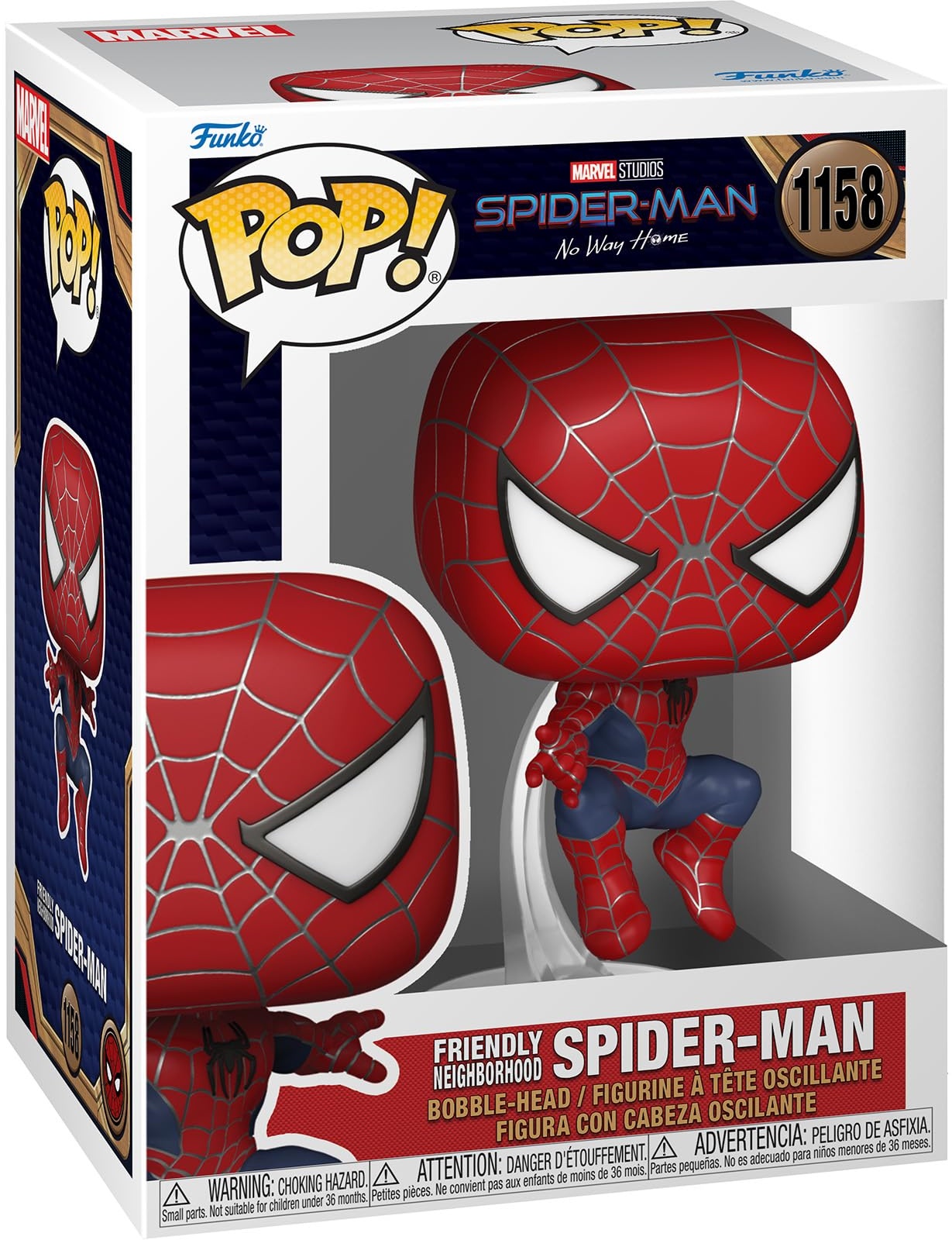 Funko Pop! Marvel: Spiderman No Way Home 2021 - Spider-Man - Leaping SM2 - Vinyl-Sammelfigur - Geschenkidee - Offizielle Handelswaren - Spielzeug Für Kinder und Erwachsene - Movies Fans