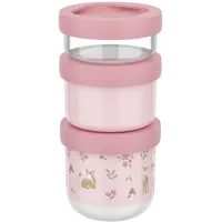 Mepal Snackbox stapelbar rosa 8,6 x 18 cm 0,1 l, 0,175 l, 0,275 l 3-teilig