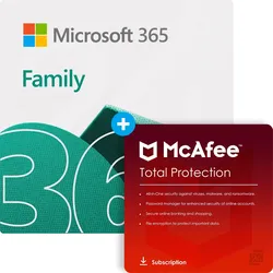 Microsoft 365 Family 15 Monate + McAfee Total Protection