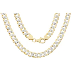 Kette ohne Anhänger »Schmuck Geschenk Silber 925 Halsschmuck Halskette Panzerkette«, 37983344-45 gelbgoldfarben-silberfarben