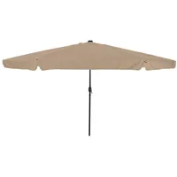 VidaXL Sonnenschirm mit LED-Leuchten 395x245 cm Taupe