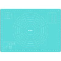 webake Backmatte Silikon Groß Silikonmatte 70x50cm Baking Mat Antihaftbeschichtete Backunterlage Teigmatte Ausrollmatte mit Messungen für Fondant Teig Gebäck Pizza Backmatten - Blau