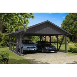 Skan Holz Schwarzwald - Satteldach Doppelcarport 684 cm Holzcarport