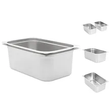 vidaXL Gastronormbehälter 2 Stk. GN 1/1 200 mm Edelstahl