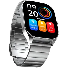 HiFuture Future Fit BT 40 mm Edelstahlgehäuse silber Sportarmband silber One Size