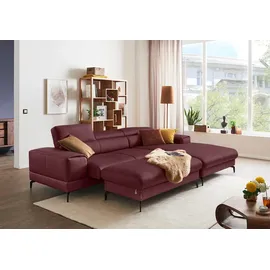 W.Schillig Polsterhocker Leder 141 x 42 x 70 cm Rot