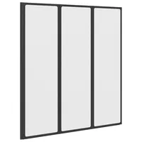 vidaXL Duschwand Schwarz 132 x 2 x 140 cm Aluminium und PP - Weiß
