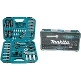 Makita E-08458 Werkzeugset 87tlg & Ratschen und Bit-Set 47-teilig, B-36170, Mehrfarbig