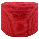 vidaXL Baumwollseil 25 m 6 Rot 100% Baumwolle