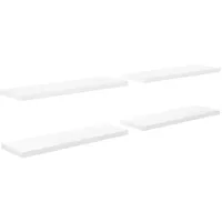 vidaXL Wandregal 120 x 23,5 x 3,8 cm Hochglanz-Weiß
