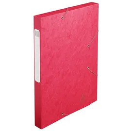 Exacompta Heftbox Cartobox, 18509H, A4 25 cm Füllhöhe, Colorspan-Karton, rot