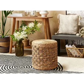Beliani Pouf Geflecht 40 x 40 x 40 cm Beige
