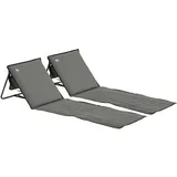 ComfortXL Strandliege, Grau, Metall, 51x40x142 cm, Gartenmöbel, Gartenliegen