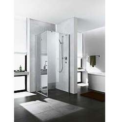 Kermi Diga Seitenwand DITWD08020VAK 80x200cm, silber hochglanz, ESG klar, auf Duschwanne