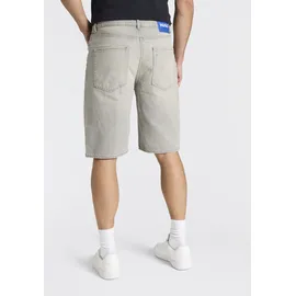 Hugo Skaterbermudas HUGO, Herren, Gr. 32, N-Gr, grau (medium grau035), Denim/Jeans, Obermaterial: 100% Baumwolle, unifarben, regular fit knielang, Hosen, Vintage grey stone washed, Regular Fit, reine Baumwolle