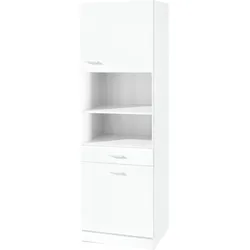 Mehrzweckschrank KOCHSTATION "KS-Elster", weiß, B:60cm H:200cm T:50cm, Holzwerkstoff, Schränke, Breite 60 cm