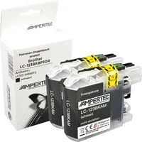 Ampertec 2 Kompatible Tinten ersetzt Brother LC-123BK Doppelpack schwarz