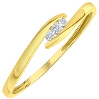 FIRETTI Fingerring 375 Gelbgold mit Diamant«, 45947329-19,5 gelb =