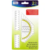 TSI Geometrie-Set (Lineal 17 cm und Geodreieck 16 cm), Art. Nr. 46303