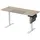 Songmics elektrisch höhenverstellbarer Schreibtisch greige rechteckig, C-Fuß-Gestell weiß 140,0 x 60,0 cm