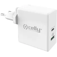 Celly TCUSBC30WWH Ladegerät für Mobilgeräte Universal Weiß AC Schnellladung Drinnen