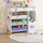 [en.casa] Kinderregal Søndreland 80 x 90 x 30 cm weiß türkis Aqua Dream Motiv