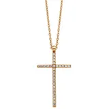 Julie Julsen Kette mit Anhänger Kreuz rot/Silber