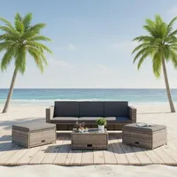 MuCoLa Gartenlounge-Set 4-tlg. Grau