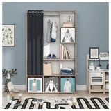 Vicco Kinderkleiderschrank Luigi 105,8 x 178,1 cm Eiche grau