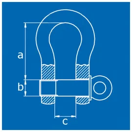 Dönges Schäkel geschweifte Form hochfest, 9,5 t