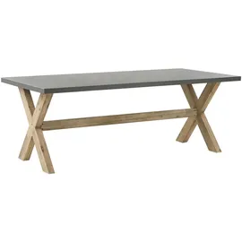 Beliani Gartenmöbel-Set 7-tlg. Grau/Beige/Braun