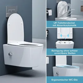 doporro Aachen601 mit WC-Sitz Weiß