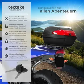 Tectake Motorradkoffer 48 l Schwarz