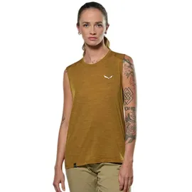 Salewa Eagle Minilogo ärmelloses T-Shirt Gold/Brown XL