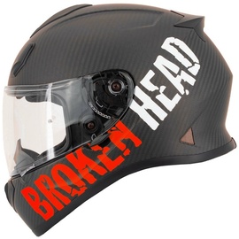 Broken Head Racing-Helm BeProud Light Carbon Rot - Limited Edition (Größe S & L)