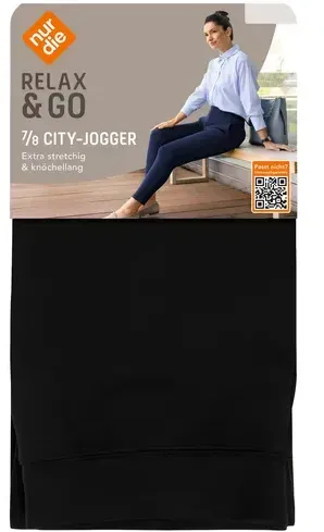 NUR DIE Damen City Jogger - schwarz