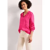 STREET ONE Tunika aus Leinen mit Rüschen - Pink