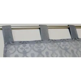 HOSSNER - ART OF HOME DECO Gardine "Blausee" Gr. 1, blau, B:105cm H:225cm, Baumwolle, Seide, Viskose, HOSSNER - ART OF HOME DECO, Gardinen, Gardine, Schlaufenschal mit floralem Muster