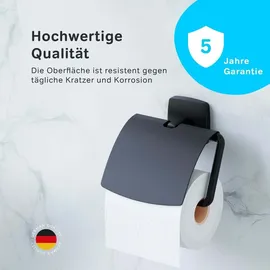 AM.PM Toilettenpapierhalter mit Deckel Gem Schwarz