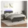 vidaXL Boxspringbett mit Matratze & LED Dunkelgrau 120x200 cm Samt