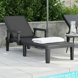 vidaXL Sonnenliege Schwarz 159x68x83,5 cm Polypropylen