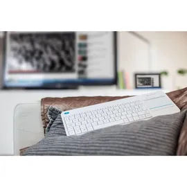 Logitech K400 Plus Wireless Touch Keyboard DE weiß