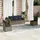 vidaXL 5-teiliges Gartensofa-Set Loungeset grau